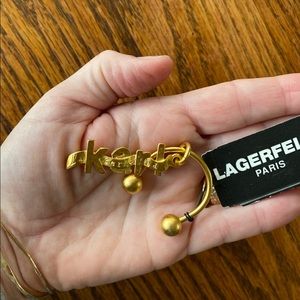 Lagerfeld Authentic Goldtone Key Chain-Gorgeous Unisex